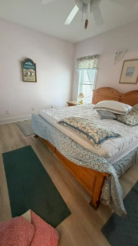 Vacation rental bedroom ready for guests